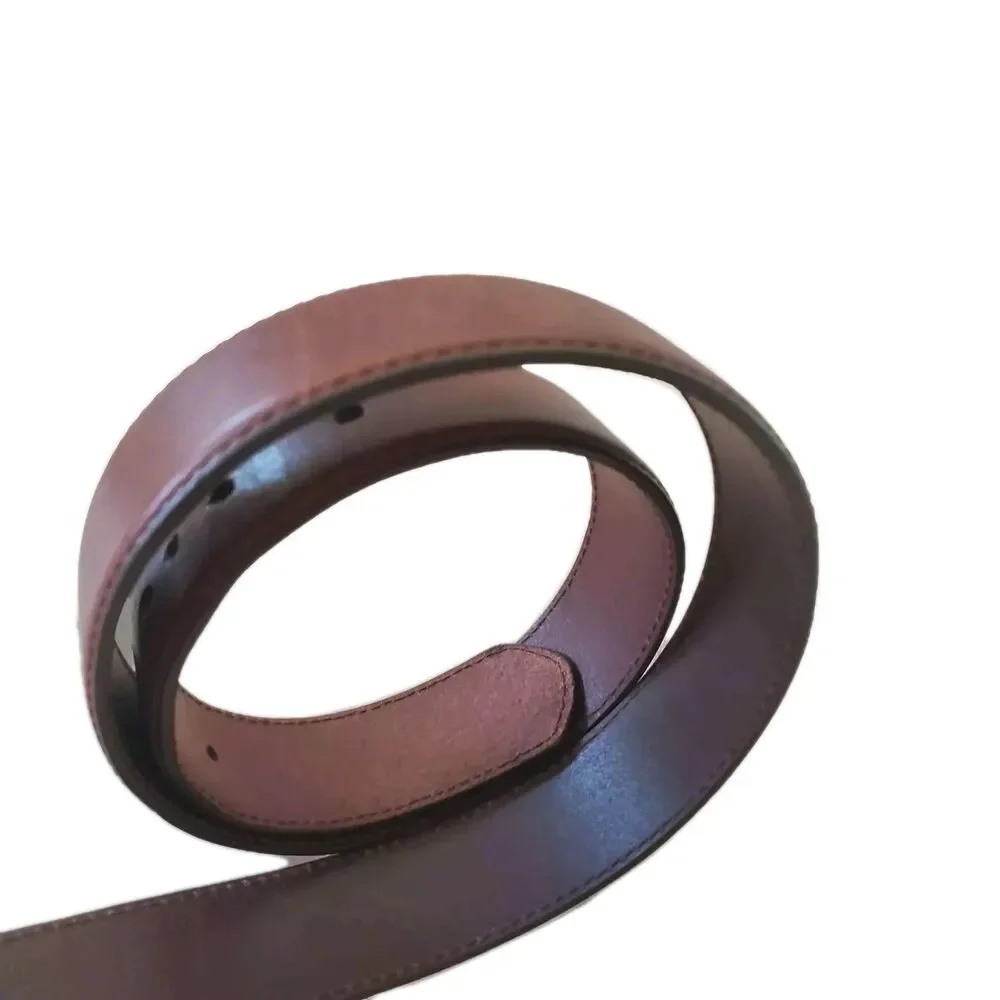 Johnston & Murphy Vintage Leather Belt Men's 44 Brown Silver Buckle Classic